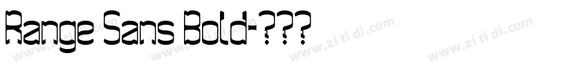 Range Sans Bold字体转换